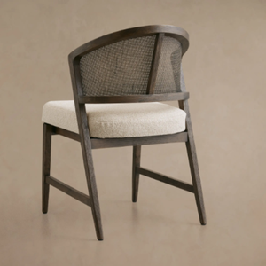 Modern Style Teak Wood <b>Rattan</b> Back <b>Dining</b> <b>Chair</b> Comfortable Seat for Home Kitchen Hotel and Restaurant Use - Product Image 5