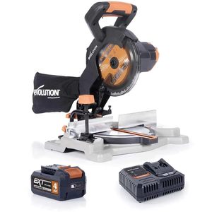 Sierra Ingletadora Compuesta Inalámbrica de 20V con Batería de Iones de Litio, Cuchilla TCT Multimaterial, Cargador de Batería, Corte a 45° - Para Cortar Madera, Metal y Plástico - Product Image 1