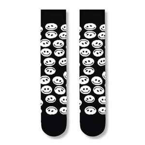 Sporty Autumn <b>Black</b> Patterned Colorful <b>Socks</b> Jacquard Features Breathable Sweat-Wicking Customizable Logo for Cycling-Digitally - Product Image 1