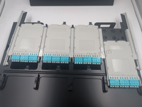 LC APC 1U 144 Cores MPO MTP Panel de conexión de fibra óptica Montaje en rack ODF para centro de datos 3G/4G de alta densidad y redes de telecomunicaciones