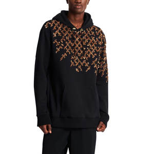 เสื้อฮู้ดปักลายสำหรับผู้ชายใส่ลำลองสีพื้นลาย3D สำหรับฤดูหนาวโลโก้ตามสั่ง - Product Image 1