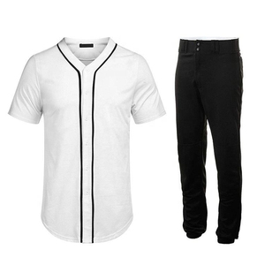 Uniformes de baseball personnalisés de haute qualité, 100% polyester respirant, PUFFIN SPORTS, col en V, 220g, OEM, vente en gros de maillots et de pantalons - Product Image 2