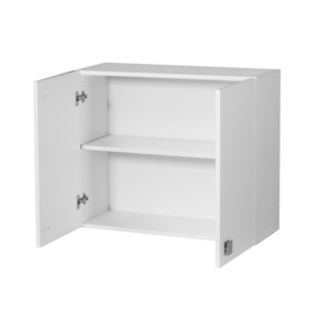 Mobile da Cucina Moderno in Acciaio Inox 80x31x71 cm con Anta in Vetro, Cassetto Scorrevole e Cerniera - Product Image 2