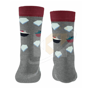 Chaussettes tricotées dernière conception Chaussettes tricotées en tissu 100% coton fabriquées dans le meilleur matériau Chaussettes athlétiques - Product Image 2