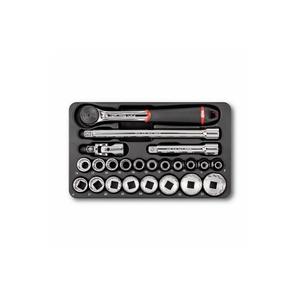 Usag 23-Piece <b>Ratchet</b> Set with Polygonal <b>Sockets</b> and Inserts for <b>Socket</b> Product Use - Product Image 1