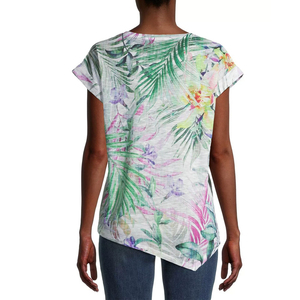 Impresión personalizada por sublimación, camisetas de poliéster 100%, ropa deportiva y de gimnasio, camiseta de secado rápido para mujer, tarifa al por mayor, OEM - Product Image 2