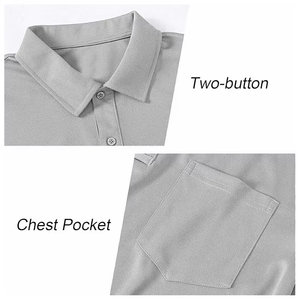 Camiseta Polo de Manga Larga para Hombre, Cuello Alto, Color Sólido, Camisetas Polo de Manga Larga de Alta Calidad para Hombre - Product Image 3