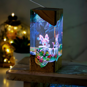 Lámpara de Anime, Lámpara de Resina Epoxi, Lámpara de Resina Epoxi Personalizada, Lámpara de Arte de Madera y Resina, Luz Nocturna Personalizada, Regalo Hecho a Mano, Regalo de Navidad - Product Image 6