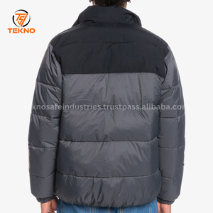 Veste en peluche pour hommes logo personnalisé veste d'hiver 2025 pour hommes avec poche personnalisé hommes vestes à bulles Service OEM - Product Image 2