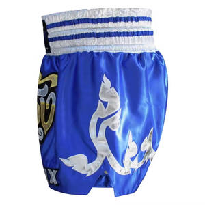 กางเกงขาสั้นมวยไทยแบบทำจากโพลีเอสเตอร์สำหรับทุกเพศกางเกงมวย MMA แบบสั่งตัดโลโก้ได้ออกแบบได้ตามต้องการสำหรับฟิตเนสยิม BJJ ศิลปะการต่อสู้ - Product Image 3