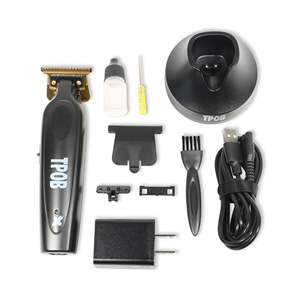 Tondeuse à cheveux professionnelle sans fil rechargeable, étanche IPX7, lame en acier inoxydable, fonctionnalités réglables, version US pour barbier - Product Image 4