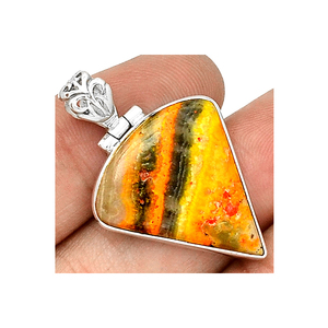 ที่มีคุณภาพสูงที่ร้อนแรงที่สุด925เงินสเตอร์ลิง Bumble ผึ้งแจสเปอร์ที่ทำด้วยมือจี้สำหรับขาย - Product Image 4