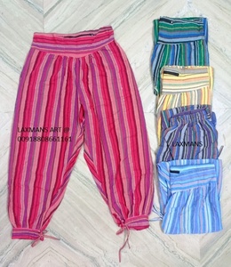 Pyjama sarouel en chanvre en coton népalais avec sac de taille pantalons et pantalons à la mode pyjamas à la mode en gros d'Inde - Product Image 1