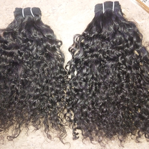 Paquet brésilien élégant non traité brut d'extensions de cheveux humains vierges indiens Remy bouclés grossiers - Product Image 2