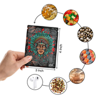 Bolsas de Aluminio Mate Personalizadas, Resellables, Tipo Doypack para Cómics, Bolsas de Mylar de 3.5 con Diseño de Dibujos Animados, Sellado Térmico