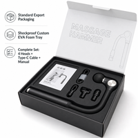 Pistolet de massage électrique personnalisé pour les tissus profonds, rechargeable, ergonomique, avec longue poignée, pour soulager les douleurs corporelles