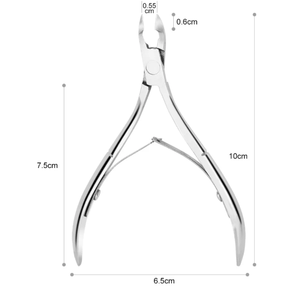 Pince à cuticules en acier inoxydable jetable professionnelle avec nouvel étui en cuir pour le soin des ongles incarnés doigts orteils - Product Image 5