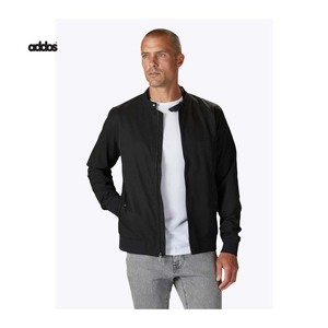 Blouson aviateur uni imperméable en polyester brodé Veste tendance pour hommes - Product Image 1