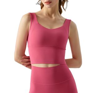 Sujetador deportivo sin costuras para entrenamiento, venta al por mayor, logotipo personalizado, sujetador deportivo ecológico para mujer, para gimnasio y ropa deportiva. - Product Image 4