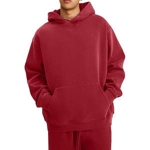 Acid Wash Hombres Logotipo personalizado Drop Shoulder Fleece Pullover Hoodie Loose Fit Ultra Soft Sudadera con capucha Bolsillos Sudaderas con capucha - Product Image 3