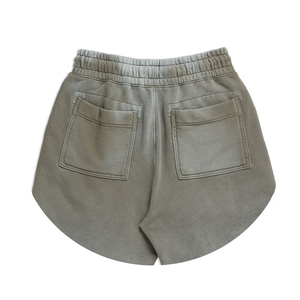 Acid Wash Mid Waist Breathable Streetwear <b>Shorts</b> for <b>Men</b> Solid <b>Pattern</b> Casual Style - Product Image 5