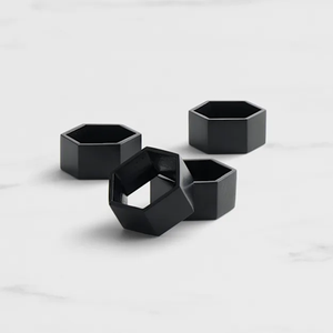 Hotel Table Decorative Black <b>Metal</b> Napkin Ring Modern Design Black Napkin Ring <b>Holders</b> Finest Quality products - Product Image 2