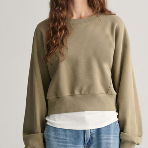 Jersey de manga larga con logotipo personalizado para mujer, sudaderas de secado rápido, cuello redondo sólido, ajustado para invierno, opciones de tamaño de Color personalizado - Product Image 2