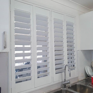 <span class=keywords><strong>Prix</strong></span> d'usine Volets de plantation en PVC sur mesure Panneaux à lamelles Décoration intérieure en bois Volets de fenêtre - Product Image 3
