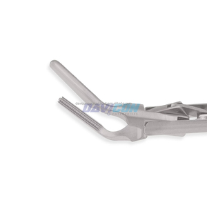 Pince DeBakey à pointe angulaire de 1 mm, tige de 5 mm, longueur de travail de 11''/28 cm, poignée à pression, acier inoxydable, manuelle - Product Image 5