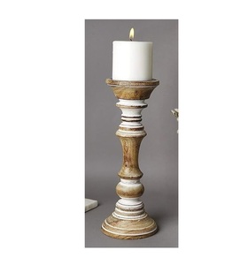 Dernière arrivée bougeoir de couleur naturelle ferme et maison table décorative design simple bougeoir en bois massif - Product Image 5