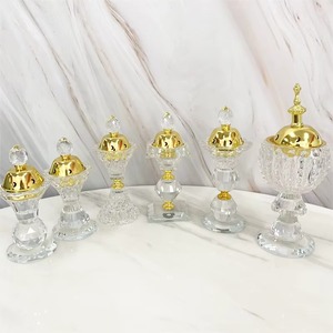 Offre Spéciale moyen-orient arabe Vintage métal et cristal brûleur d'encens Design Unique porte-encens en métal Mubkhar Design fantastique - Product Image 1