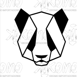 Cuadro de MDF Negro con Diseño de Oso Geométrico - Product Image 5