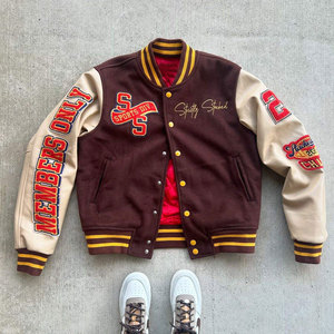 <b>Varsity</b> <b>Jacket</b> Custom High Quality <b>Vintage</b> Winter and Fall Men's Baseball <b>Jackets</b> <b>Varsity</b> <b>Jacket</b> Men - Product Image 1