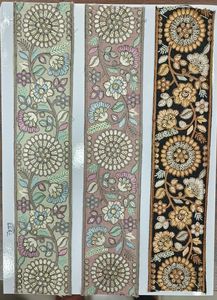 Diseños étnicos de seis formas de color personalizados bordados en grosgrain de 2,5 pulgadas de ancho de diseño abstracto para varios propósitos - Product Image 3