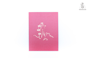 Artisanat en papier pour mariages Cartes de voeux d'architecture personnalisables avec design pop-up pour mariages - Product Image 6