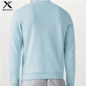 Vente en gros tendance nouvelle fermeture éclair complète US 100% coton col rond thermique décontracté écologique sweat uni teint hiver - Product Image 6
