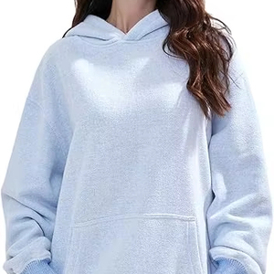 Sudaderas con capucha informales de invierno para hombre, Color sólido, 100% algodón, forro polar, ajuste Regular, secado rápido y transpirable, alta calidad - Product Image 1