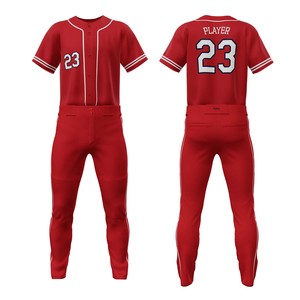 New 100% Polyester Custom Breathable Quick Dry <b>Baseball</b> Uniform <b>Sets</b> Unisex High Quality Lightweight Team Name Plus Size Size - Product Image 1