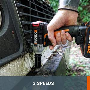 Clé à chocs sans fil compacte et légère, couple maximal de 300 Nm, moteur sans balais à 3 vitesses, alimentation électrique, 2 embouts à vis, 2 crochets - Product Image 2