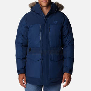 Venta al por mayor logotipo personalizado hombres Parkas chaqueta invierno poliéster lona Parkas con cuello con capucha para uso al aire libre - Product Image 1
