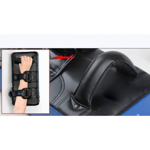 Pad de boxe thaïlandaise en PU noir et bleu – Équipement d'entraînement durable pour la pratique de la boxe - Product Image 3