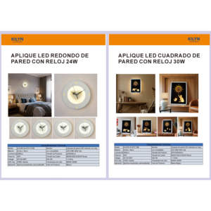 Lámpara de Pared LED Redonda de 24W con Reloj, Diseño Moderno, Luz Blanca Cálida, para Sala de Estar - Product Image 6