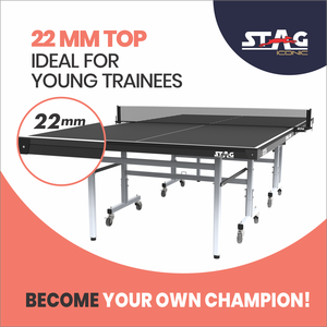 Table de tennis de table professionnelle extérieure pliable Stag Iconic Moveable, pleine taille, surface en MDF 25 mm, design School Line - Product Image 6