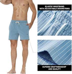 กางเกงขาสั้นผู้ชายสำหรับฤดูร้อน ผ้าบาง แห้งเร็ว ทรงตรง สปอร์ต แคชชวล ระบายอากาศได้ดี ไซส์ใหญ่ - Product Image 2