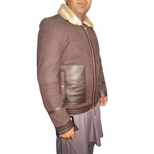 Veste de motard en cuir véritable pour homme, style streetwear, design réversible, tissu respirant, col mandarin, deux grandes poches plaquées sur le devant - Product Image 2