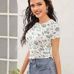 Top Corto Transpirable de Secado Rápido y Alta Calidad para Mujer, Ropa de Verano, Tops Cortos con Estampado por Sublimación - Product Image 4