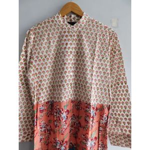 เดรสแม็กซี่สำหรับผู้หญิงชุดเดรสแขนพองผ้าฝ้ายยาวพิมพ์ลายสไตล์เรียบง่ายชุดเดรสราตรีลำลองหรูหรา - Product Image 2