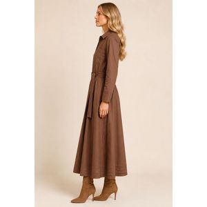 Robe à boutons et jupe longue 3088 - Vison - Product Image 2