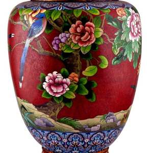 Vase cloisonné traditionnel en laiton multicolore fait à la main de haute qualité, Pots de fleurs pour la décoration de la maison AMP-115A - Product Image 5