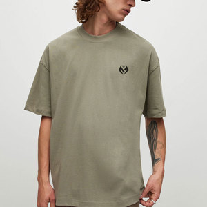Camiseta de peso pesado de la mejor calidad Camiseta vintage con diseño de cuello redondo de algodón para hombre - Product Image 6
